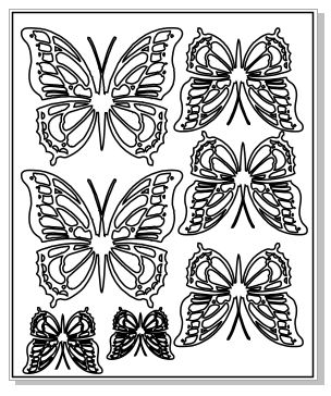 Beauty butterflies 100 x 120 sheet
